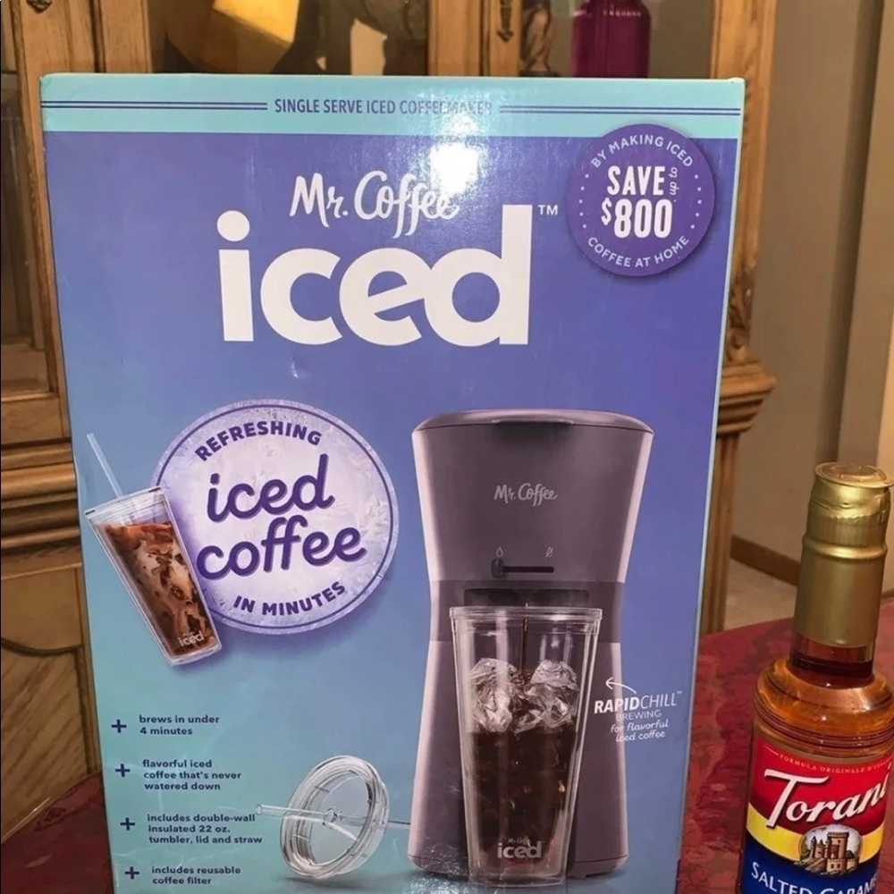 Mr. Coffee Iced Coffee Maker Lavender and Torani
